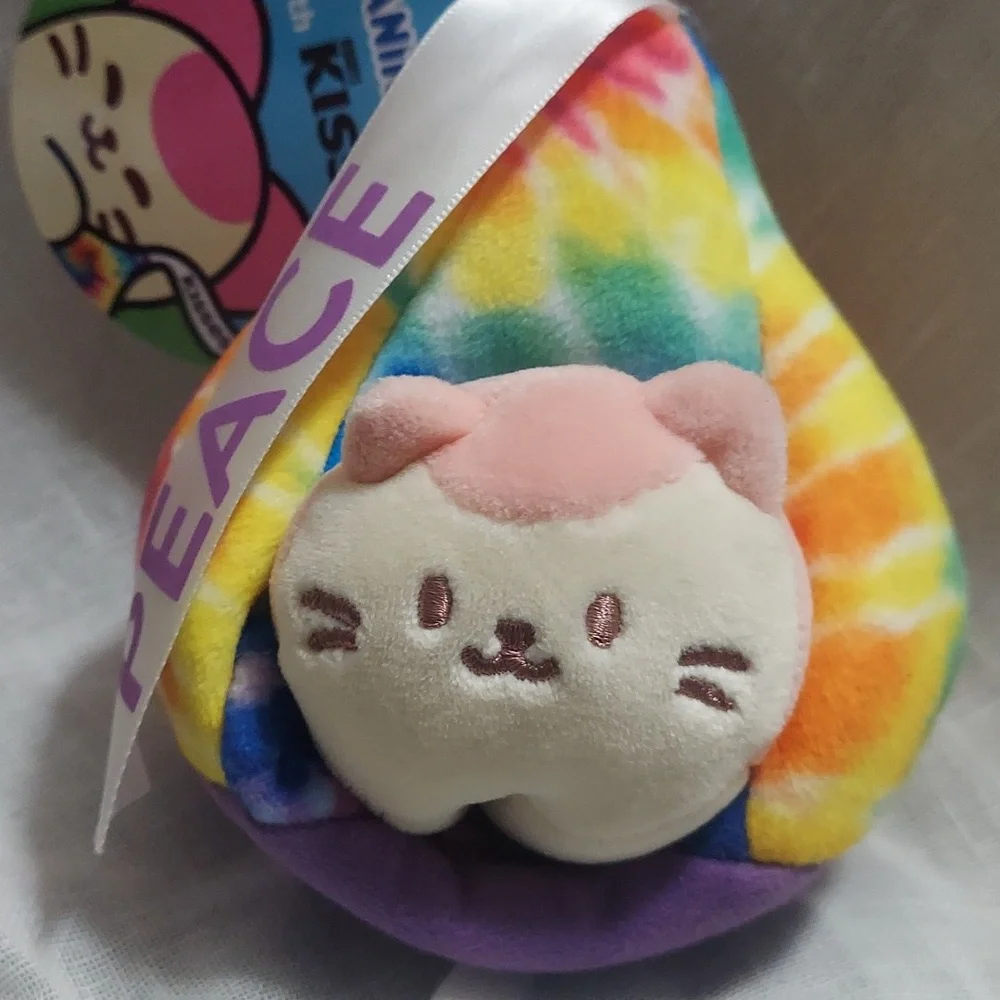 Anirollz Mini Plush Outfitz Tie-Dye PEACE Kittiroll Hershey Kisses Toy